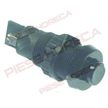 Intrerupator cu revenire, distanta montare 16.2mm, negru,1NO 250V 2A