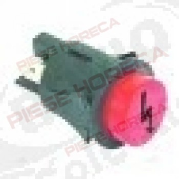 Intrerupator buton o 25 mm, rosu