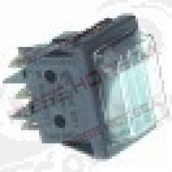 Comutator 30x22mm, 2CO, 230V