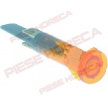 Lampa indicator tensiune, culoare galbena, alimentare 230V, conexiune electrica 6.3mm, diametrul de montare 10mm