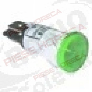 Lampa indicatoare diametru o 13mm 230V verde