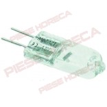 Bec halogen pentru lampa cuptor, tip G4, alimentare 12V, putere 20W, temperatura maxima de lucru 500C