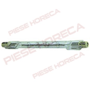 Lampa infrarosu tip R7s, alimentare 230V, putere 300W, lungime 117,6mm. Pentru vitrine calde, unitati de expunere PALUX, GICO, ELOMA,  KUPPERSBUSCH 