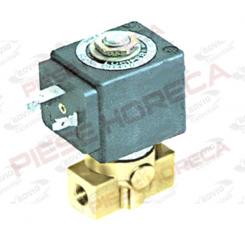 Electrovalva 2cai cu conexiuni de 1/8  ť, DN 3mm, temperaturi de lucru -20oC +130oC, alimentare 230V, bobina tip DZ06S6, alimentare cu priza tip DIN