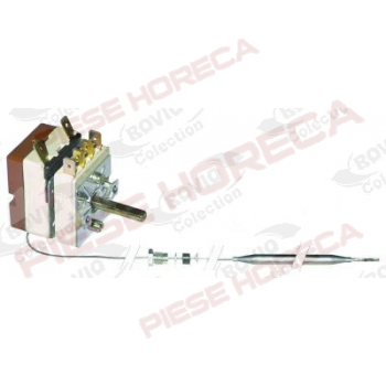 Termostat friteuza cu comutator , temperatura de lucru +97/+185 &mdash;&brvbar;C, 1pol/16A, senzor  6x87mm, lungime capilar 2380mm, izolat  700mm, filet presetupa M9x1