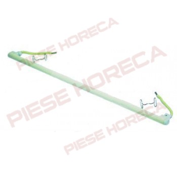 Rezistenta ceramica radianta, putere 400W, alimentare 230V, lungime- 330mm, diametrul de 8,5mm, latimea capetelor de 60mm, cablu electric izolat cu margele ceramic