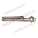 Rezistenta boiler expresor, lungime 165mm, latime 22mm, alimentare 230V, flansa cu filet de 1”, conectori de M3 cu filet 