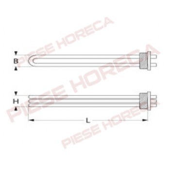 Rezistenta boiler masina de spalat vase MEIKO