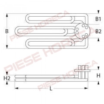 Rezistenta masina de spalat vase MEIKO putere 6000W