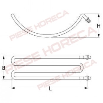 Rezistenta 1300W pentru aparat kebab, shaorma, POTIS