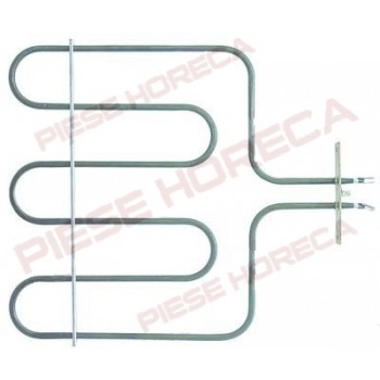 Rezistenta cuptor MBM, putere 1500W, alimentare 230V, 3varfuri, lungime-350mm, latime-510mm, dimensiuni flansa-  100x22mm, distanta intre gaurile de fixare 86mm