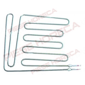 Rezistenta cuptor pizza, putere 500W, alimentare 230V, lungime-315mm, latime-315mm.Pentru cuptoare PIZZA-GROUP modelele FV2-3-5/33 si FVD2-3-5/33