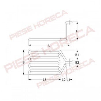 Rezistenta 2500W pentru friteuza ROLLER GRILL