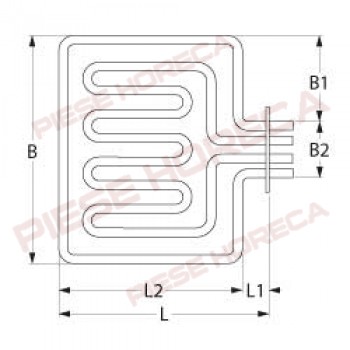Rezistenta 2800W cuptor Tecnoeka, Horeca-Select, Mastro, Metro-Professional