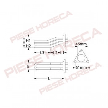 Rezistenta 3000W pentru boiler expresor SANMARCO