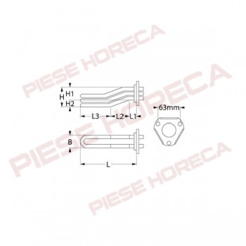 Rezistenta 2800W boiler espressor Spaziale si Carimali