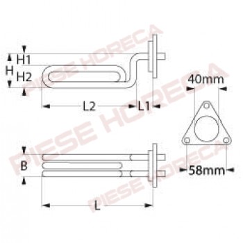 Rezistenta boiler expresor EXPOBAR