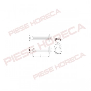 Rezistenta 3800W pentru boiler expresor SPAZIALE