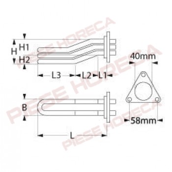 Rezistenta boiler 5500W expresor BRASILIA