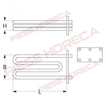 Rezistenta 9000W boiler cuptor FAGOR  