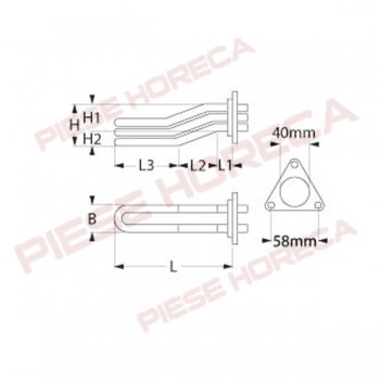 Rezistenta boiler expresor BRASILIA putere 5000W