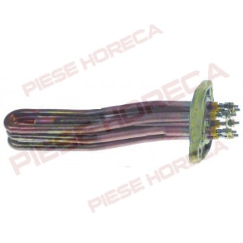 Rezistenta boiler expresor ASTORIA,WEGA, putere 2700W, alimentare 230V, 3grupuri de rezistente, montare pe Ø42mm, distanta intre gaurile de fixare 74mm, lungime 180mm, dimensiuni teaca termostat 6x158mm