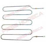 Rezistenta cuptor pizza, CUPPONE 230V  800W L 370mm (conform schitei), l - 390mm, L conexiunilor electrice- 87mm (se adauga la lungime), 4 varfuri, distanta intre bratele rezistentei de 310mm, conectori electrici cu surub M4, montare cu piulite M10x1