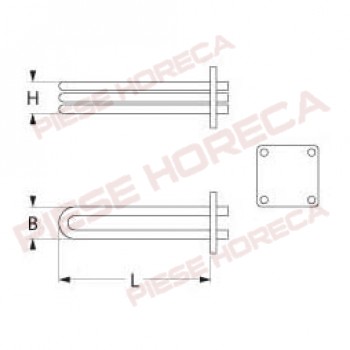 Rezistenta 5200W boiler masina de spalat vase ELFRAMO, EMMEPI, KOMEL, MBM