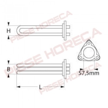 Rezistenta boiler 9000W, 230V masina de spalat vase Electrolux