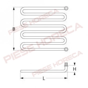 Rezistenta salamandra, grill, AMATIS, BARTSCHER, putere 2000W