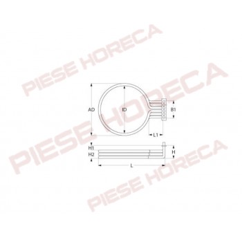 Rezistenta cuptor convectie INOXTREND putere 8000W