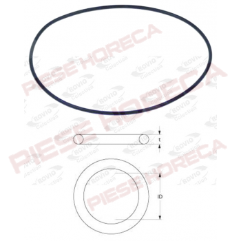 Oring EPDM, grosime 1,78mm, diametru interior 75,92mm