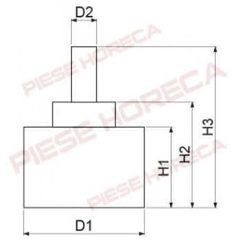 Cartus ceramic 47mm pentru baterie dus prespalare vase