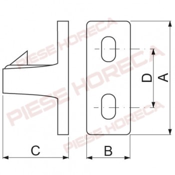 Sistem, mecanism inchidere usa cuptor Bertos, Foinox