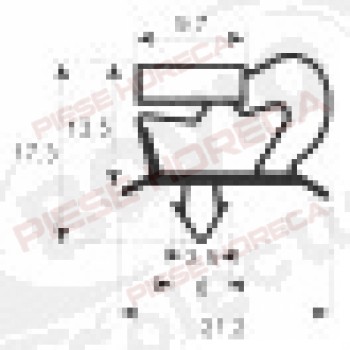 Garnitura frigorifica 704 x 655 mm, profil 9048