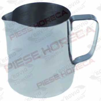 Cana inox pentru lapte, milk jug, capacitate 0,9l, diametru 105mm, inaltime 124mm, pentru cappuccino, fara capac