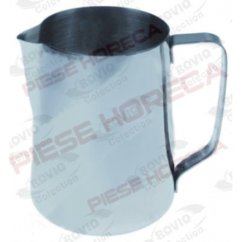 Cana inox pentru lapte, milk jug,  capacitate1,5l, diametru 122mm, inaltime 106mm, pentru cappuccino, fara capac