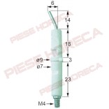 Electrod aprindere piezo, D1 ø 7mm connection M4 D2 ø 9mm L1 14mm L2 6mm BL1 18mm BL2 3mm BL3 23mm