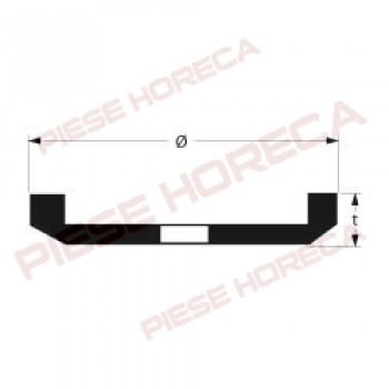 Piatra ascutire disc feliator, granulatie fina, diametrul de 45mm, inaltime 10mm, pentru ax de 8mm  