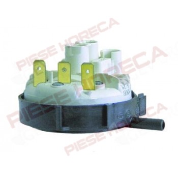 Presostat 123/75mbar, diametrul de 58mm, conexiune furtun de 6mm.  Pentru masinile de spalat vase ATA, Aristarco, Mach 