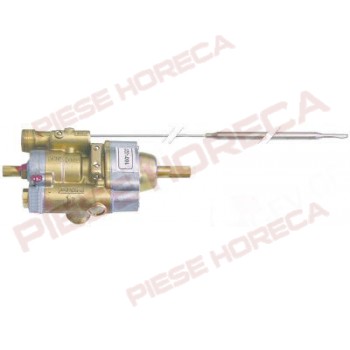 Robinet termostatat (termostatic) PEL tip24ST, temperatura de lucru 100-300◦C, t.max300◦C, intrare/iesire gaz M20x1,5, lungime capilar 1200mm, diamensiuni senzor – 6x100mm, conectare termocupla M9x1, ax comanda de 8x10mm. Pentru cuptoare LOTUS