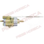 Robinet termostatat (termostatic) PEL tip24ST, temperatura de lucru 100-300◦C, t.max300◦C, intrare/iesire gaz M20x1,5, lungime capilar 1200mm, diamensiuni senzor – 6x100mm, conectare termocupla M9x1, ax comanda de 8x10mm. Duza bypass 0mm. Pentru cuptoare