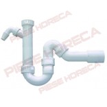 Sistem de scurgere pentru masina de spalat vase  in forma de U, 1 1/2”, D1-40mm, D2- 50mm, confectionat din PP