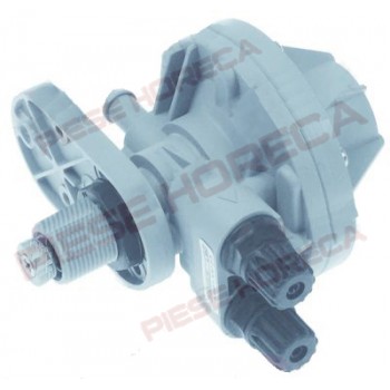 Pompa dozatoare pentru masina de spalat vase, agent de clatire cu actionare hidraulica cu reglaj 0-5cm3, versiune cu conector auxliar de presiune producator SEKO tip DIB5P, conector absorbtie 4x6mm, conexiune presiune 4x6mm 