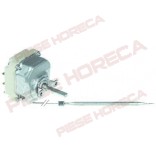 Termostat de lucru, 3 contacte (3 poli) 1CO/2NO 16A, t.max. 190◦C, temperatura de lucru 120-190◦C, lungime capilar 880mm (izolat 350mm), dimensiuni senzor 6x133mm, diametre ax 6x4,6mm.  Pentru ELECTROLUX, VALENTINE, THERMA 