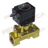 Electrovalva 2 cai, intrare/iesire ½”, alimentare 24V, producator LUCIFER-PARKER tip 7321(PM133), bobina tip DZ02A2,  presiuni de lucru 0.1bar la 20bar, membrana NBR pentru apa, deschidere nominala(DN) 12mm, alimentare cu priza DIN 