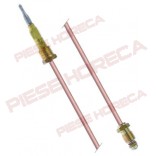 Termocupla, senzor flacara,  cu lungimea totala de 750mm, fixare in corpul flacari de veghe cu piulita, filet conectare la valva ASA 11/32, model  HONEYWELL TYPE V4600A 1080