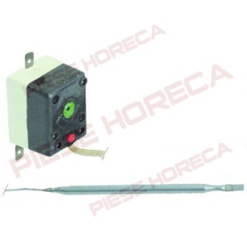 Termostat de siguranta, t.max.240◦C, 1 contact (pol) 16A, buton de resetare, lungime capilar 400mm, dimensiuni senzor 4x84mm. Pentru echipamente FIMAR, VEGA, ACOPA, AMITEK 