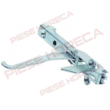 Balama usa cuptor cu montare stanga/dreapta, distanta intre gaurile de montare 118mm, lungime levier 125mm. Pentru OLIS, BAKE-OFF, UNOX, GARBIN, Küppersbusch, ROLLER-GRILL