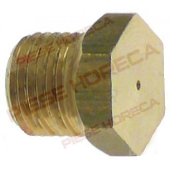 Duza aragaz, cuptor, plita, gratar, friteuza, ELECTROLUX, ANGELOPO, AMBACH, ZANUSSI, MARENO, OLIS, filet M10x1, hexagon de 12mm, orificiu gaz de Ø1,05mm